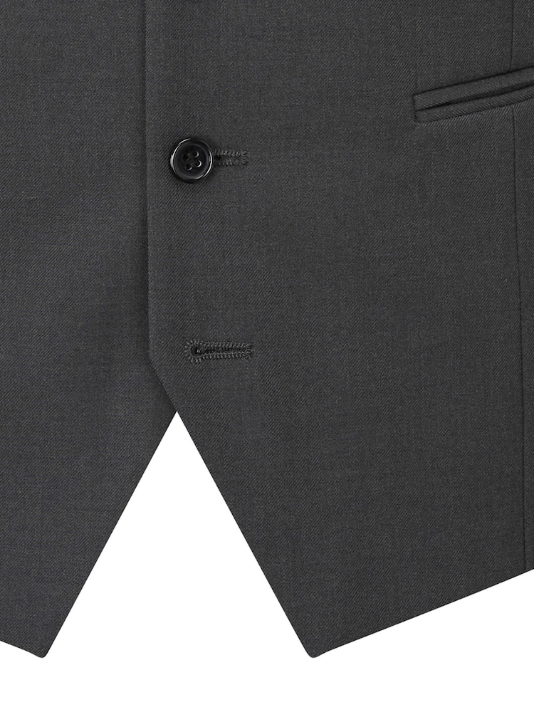 Skopes Dark Grey Madrid Regular Fit Suit Waistcoat - Image 4 of 4 Skopes Dark Grey Madrid Regular Fit Suit Waistcoat - Image 4 of 4