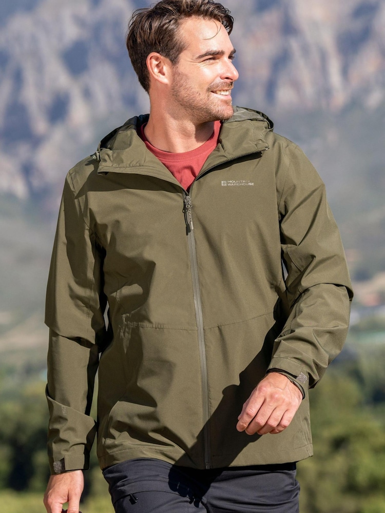 Mountain Warehouse Green Covert Mens Lightweight, Waterproof Outdoor Jacket - Image 1 of 1