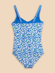 White Stuff Blue Splash Control Swimsuit - Image 6 of 7