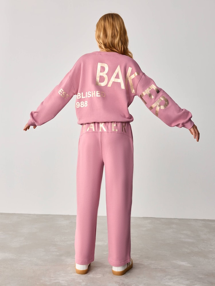 Baker by Ted Baker Back Print Sweat and Wide Leg Joggers Set - Image 2 of 14