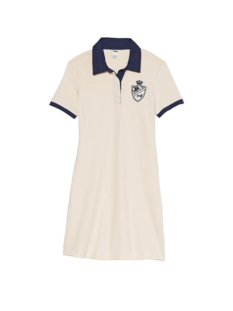 Victoria's Secret PINK White Shell Short Sleeve Rugby Dress - Image 3 of 3