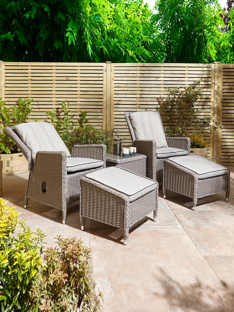 Rowlinson Natural Prestbury Garden Lounger Set - Image 1 of 4