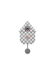 Karlsson Mouse Grey Modern Cuckoo Checker ABS Wall Clock - Image 2 of 4
