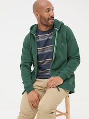 FatFace Brooke Dark Green Zip Through Hoodie - Image 3 of 5