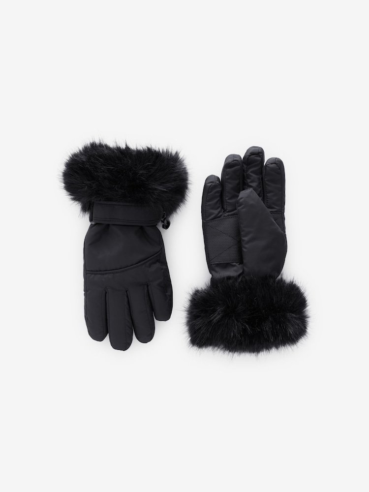Black Ski Gloves (3-16yrs) - Image 1 of 1