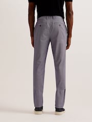 Ted Baker Blue Turney Slim Fit Dobby Chino Trousers - Image 3 of 5