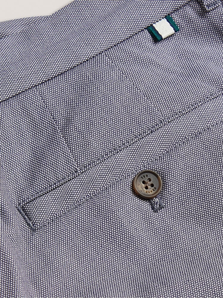 Ted Baker Blue Turney Slim Fit Dobby Chino Trousers - Image 5 of 5