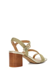 Dune London Gold Jelen Rope Block Heel Sandals - Image 5 of 6