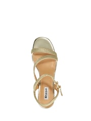 Dune London Gold Jelen Rope Block Heel Sandals - Image 6 of 6