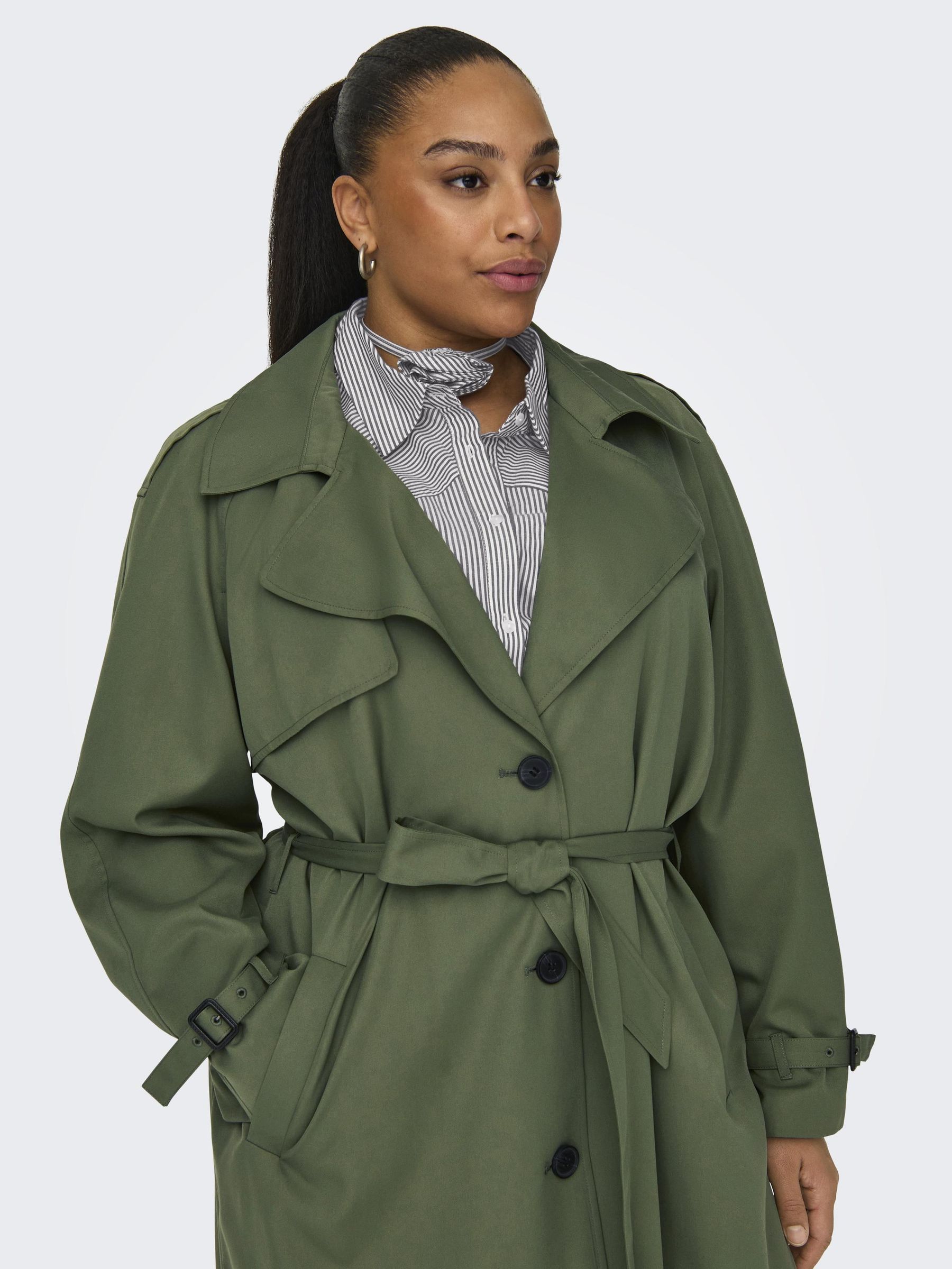 Short tie waist trench coat store