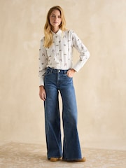Joules Cream Hares Joules X Eleanor Tomlinson Jersey Shirt - Image 3 of 6