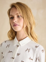 Joules Cream Hares Joules X Eleanor Tomlinson Jersey Shirt - Image 4 of 6