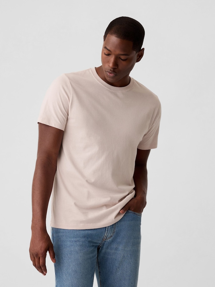 Gap Pink Short Sleeve Everyday 100% Cotton Crew Neck Long Sleeve T-Shirt 2 - Image 1 of 4 Gap Pink Short Sleeve Everyday 100% Cotton Crew Neck Long Sleeve T-Shirt 2 - Image 1 of 4