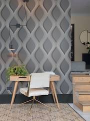 Graham & Brown Grey Euphoria Wallpaper Sample - Image 1 of 3