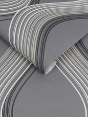 Graham & Brown Grey Euphoria Wallpaper Sample - Image 3 of 3