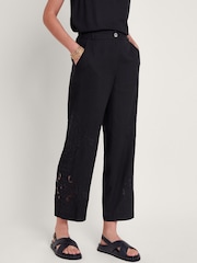 Monsoon Black Cutwork Cara Trousers - Image 2 of 5