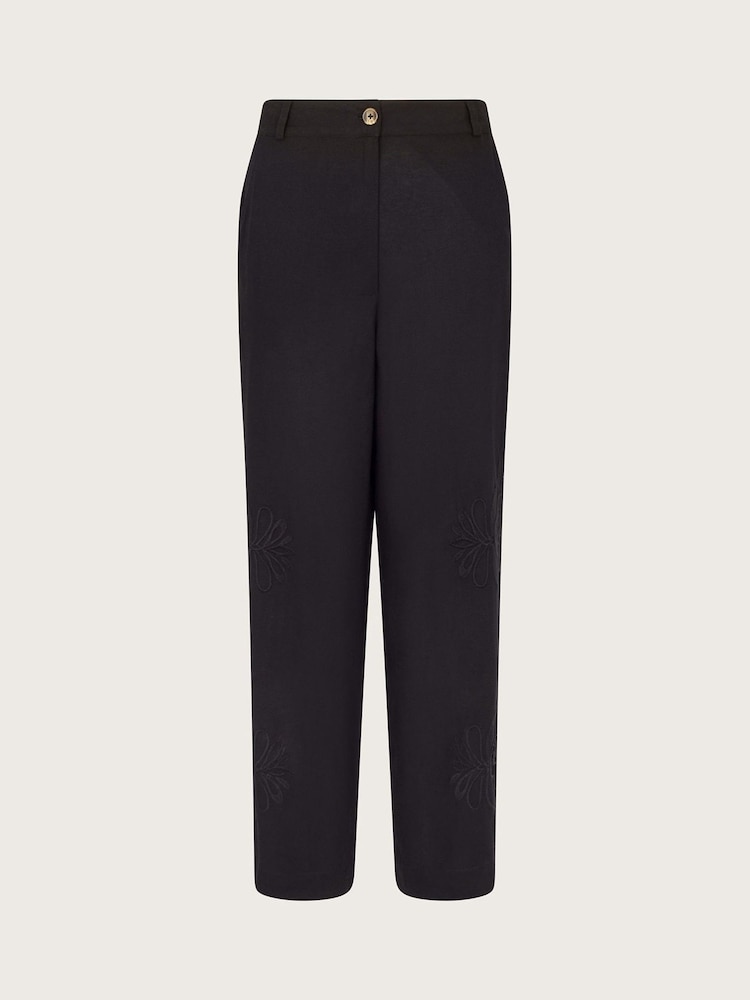 Monsoon Black Cutwork Cara Trousers - Image 5 of 5