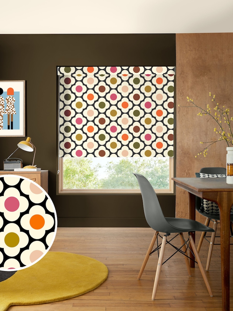 Orla Kiely Red Multi Spot Flower Made to Measure Roller Blinds - Image 1 of 6