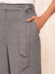 Friends Like These Grey Wide Leg Twill Belted Trouser - Image 3 of 4