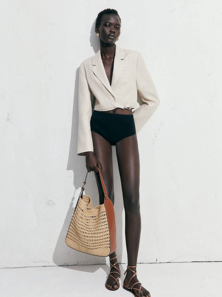 Mango Natural Fibre Sack Bag - Image 2 of 5