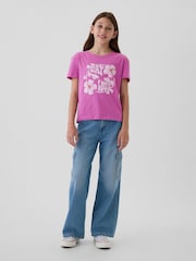 Gap Purple Graphic Short Sleeve Crew Neck T-Shirt (4-13yrs) - Image 3 of 4