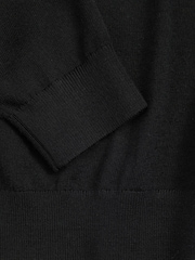 Reiss Black Earl 9-13 yrs Merino Wool V-Neck Jumper - Image 4 of 4