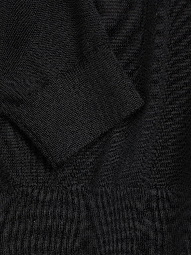 Reiss Black Earl 9-13 yrs Merino Wool V-Neck Jumper - Image 4 of 4