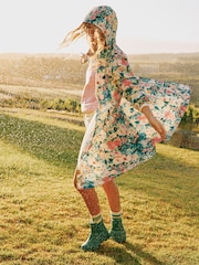 Joules Holkham Floral Waterproof Packable Raincoat With Hood - Image 2 of 10