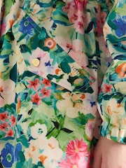 Joules Holkham Floral Waterproof Packable Raincoat With Hood - Image 8 of 10