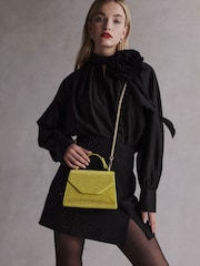 Yellow Tabitha Simmons Stella Sparkle Handheld Bag - Image 2 of 4