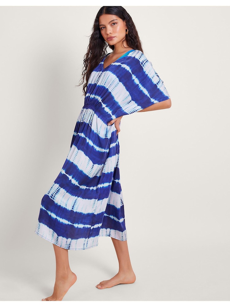 Monsoon Blue Nova Tie Dye Kaftan - Image 2 of 5