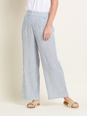 Brakeburn Blue 100% Cotton Stevie Beach Joggers - Image 1 of 4