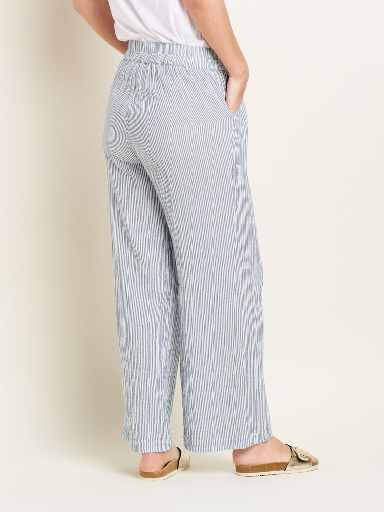 Brakeburn Blue 100% Cotton Stevie Beach Joggers - Image 2 of 4