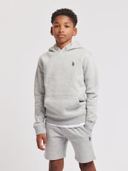 Grijs - U.S. Polo Assnvoor ons. Double Horsemen hoodie voor jongens - Image 1 of 4