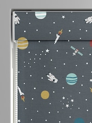 Sophie Allport Teal Blue Space Made to Measure 100% Cotton Roman Blinds - Image 3 of 6