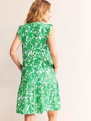 Boden Green Daisy Jersey Short Tier Dress - Image 3 of 5