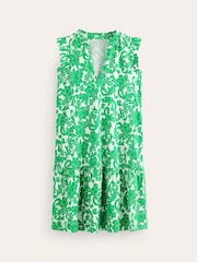Boden Green Daisy Jersey Short Tier Dress - Image 5 of 5