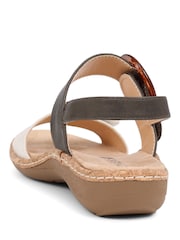 Pavers White Pavers Brown Touch-Fasten Sandals - Image 3 of 5