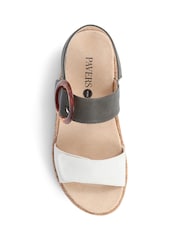 Pavers White Pavers Brown Touch-Fasten Sandals - Image 4 of 5