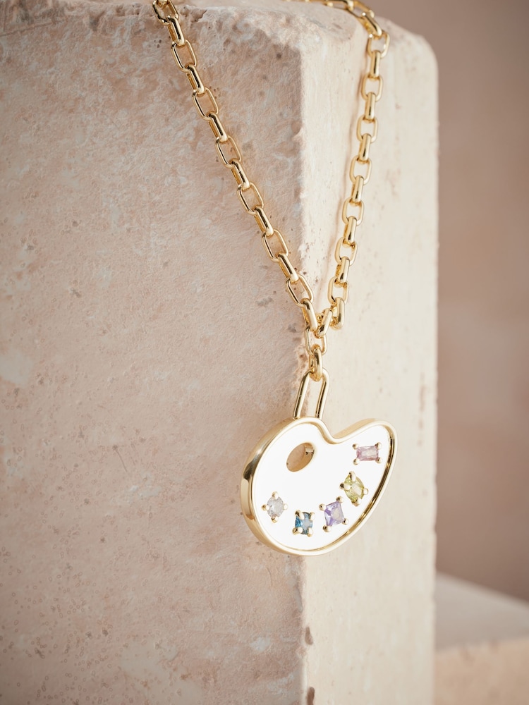 Cath Kidston Gold Tone Palette Necklace - Image 2 of 3