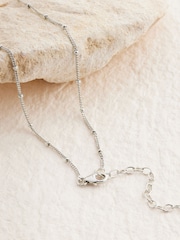 Sterling Silver Organic Disc Ball Chain Necklace - Image 5 of 7