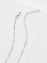 Sterling Silver Organic Disc Ball Chain Necklace - Image 7 of 7