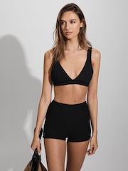 Good American Black Good American Always Fits Textured Swim Shorts - Image 1 of 5