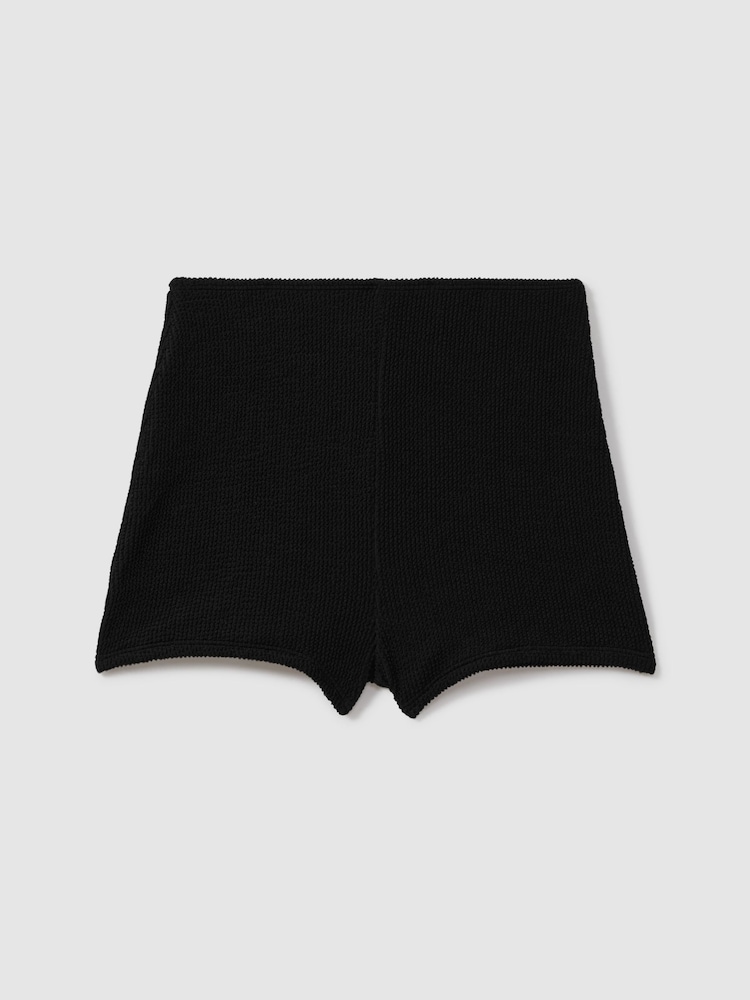 Good American Black Good American Always Fits Textured Swim Shorts - Image 2 of 5