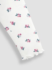 Pink Beerenrot - JoJo Maman Bébé Rib Frill Leggings 2 Pack - Bild 6 von 7
