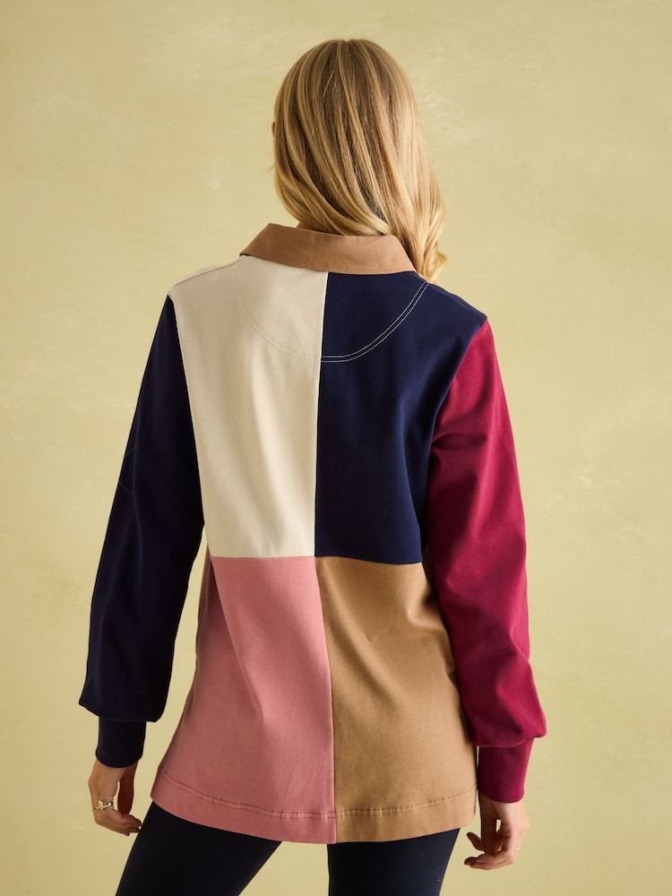 Joules Sammie Hotchpotch Heavyweight Cotton Rugby Shirt - Image 2 of 6