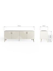 Frank Olsen Antique White Ava Smart TV Unit - Image 10 of 10