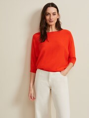 Phase Eight Orange Cristine Knit Jumper - Image 1 of 7