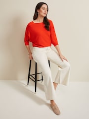 Phase Eight Orange Cristine Knit Jumper - Image 4 of 7