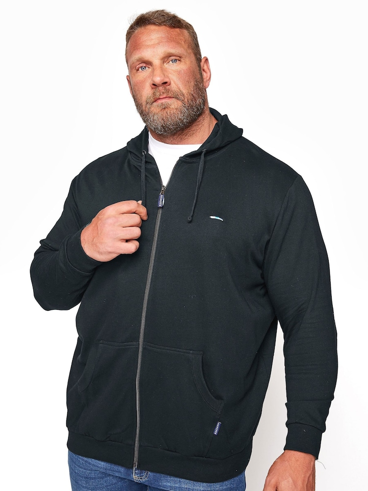 BadRhino Big & Tall Black Essential Zip-Up Hoodie - Image 1 of 3